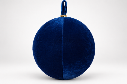Esfera terciopelo 30cm azul