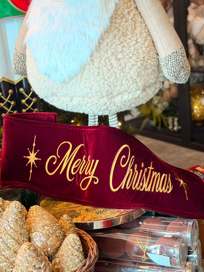 Banner Merry Christmas Burgundy 1.50 x 0.30 mts