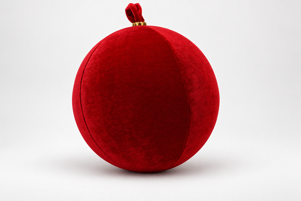 Esfera terciopelo 25 cm rojo