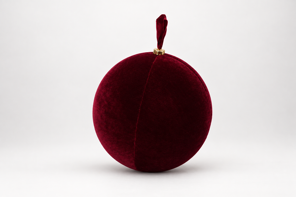 Esfera terciopelo 25cm guinda