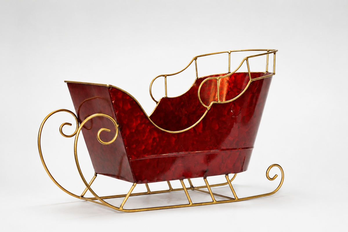 Trineo barco rojo