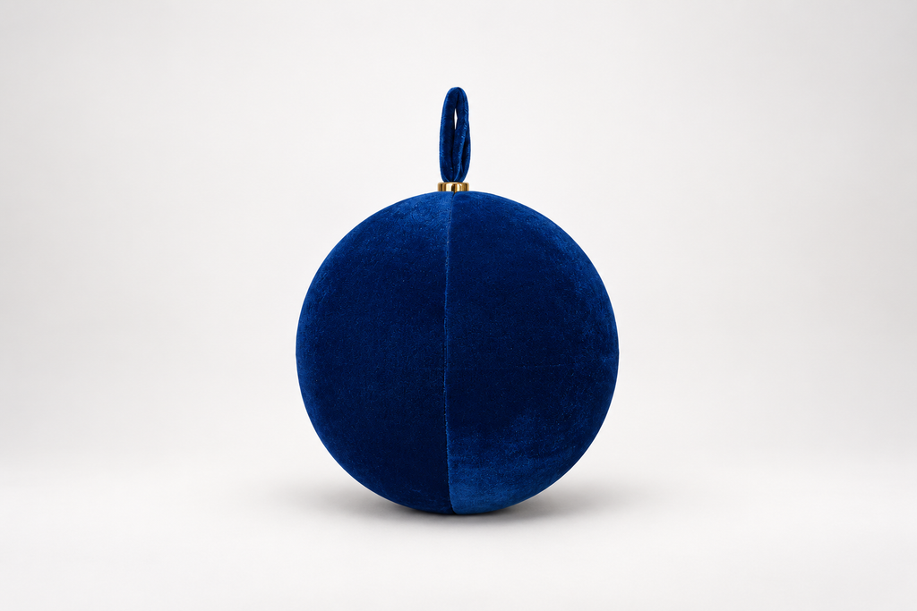 Esfera terciopelo 25CM azul