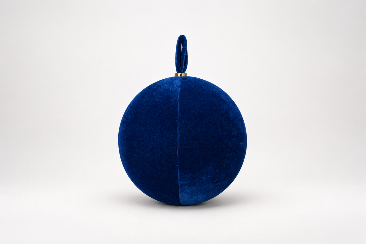 Esfera terciopelo 25CM azul