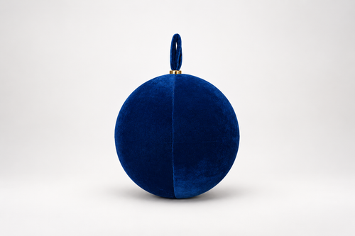 Esfera terciopelo 25CM azul