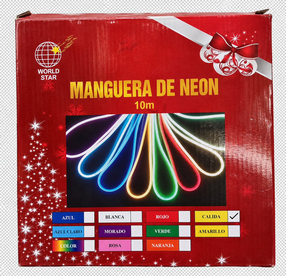 MANGUERA DE NEON DOBLE VISTA 10 MTS CALIDA