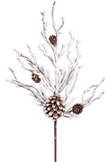HOJA CON PIÑA BLANCO  47cm