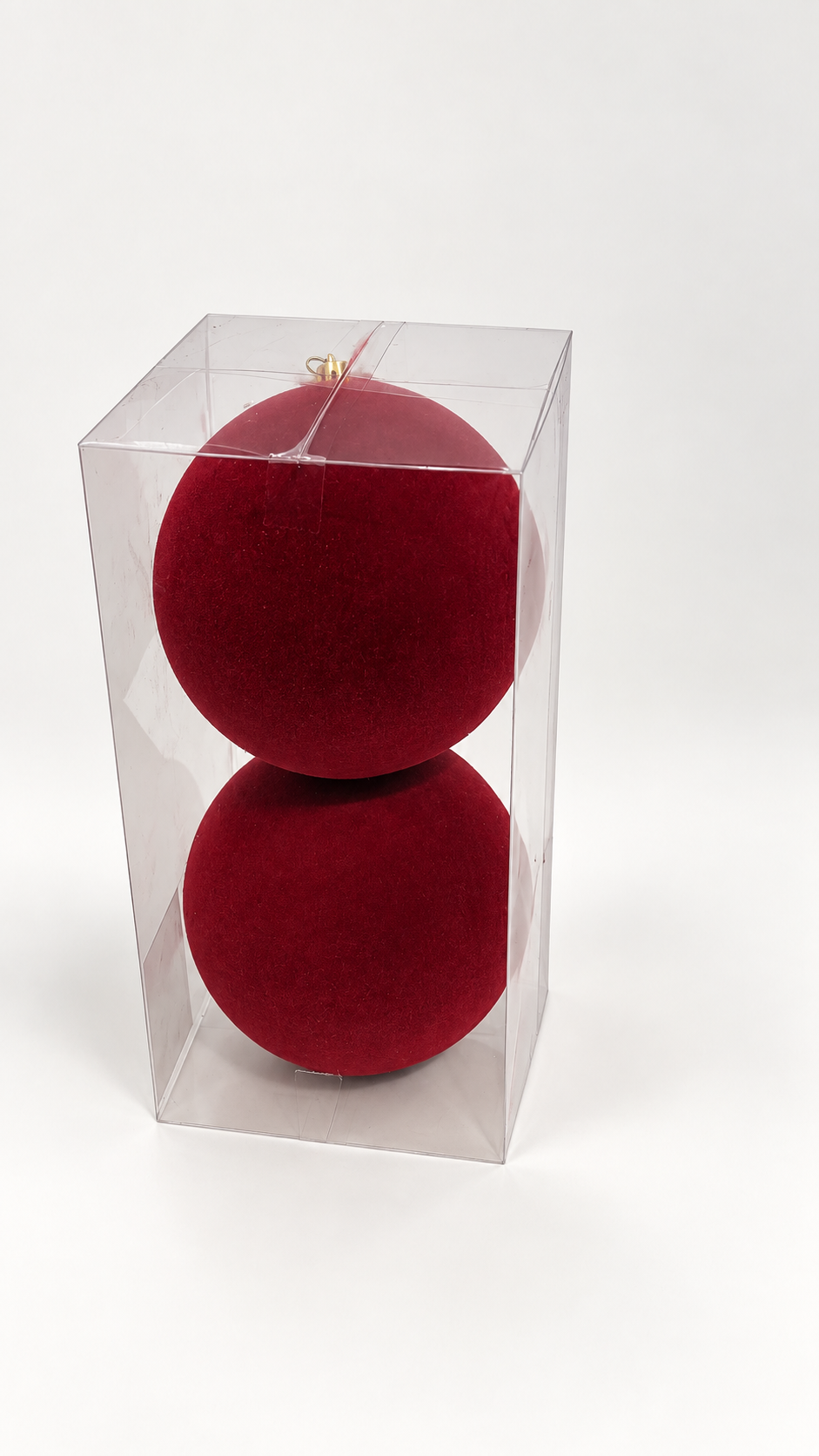 PAQUETE DE 2  ESFERA BURGUNDY 12CM