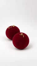 PAQUETE DE 2  ESFERA BURGUNDY 12CM