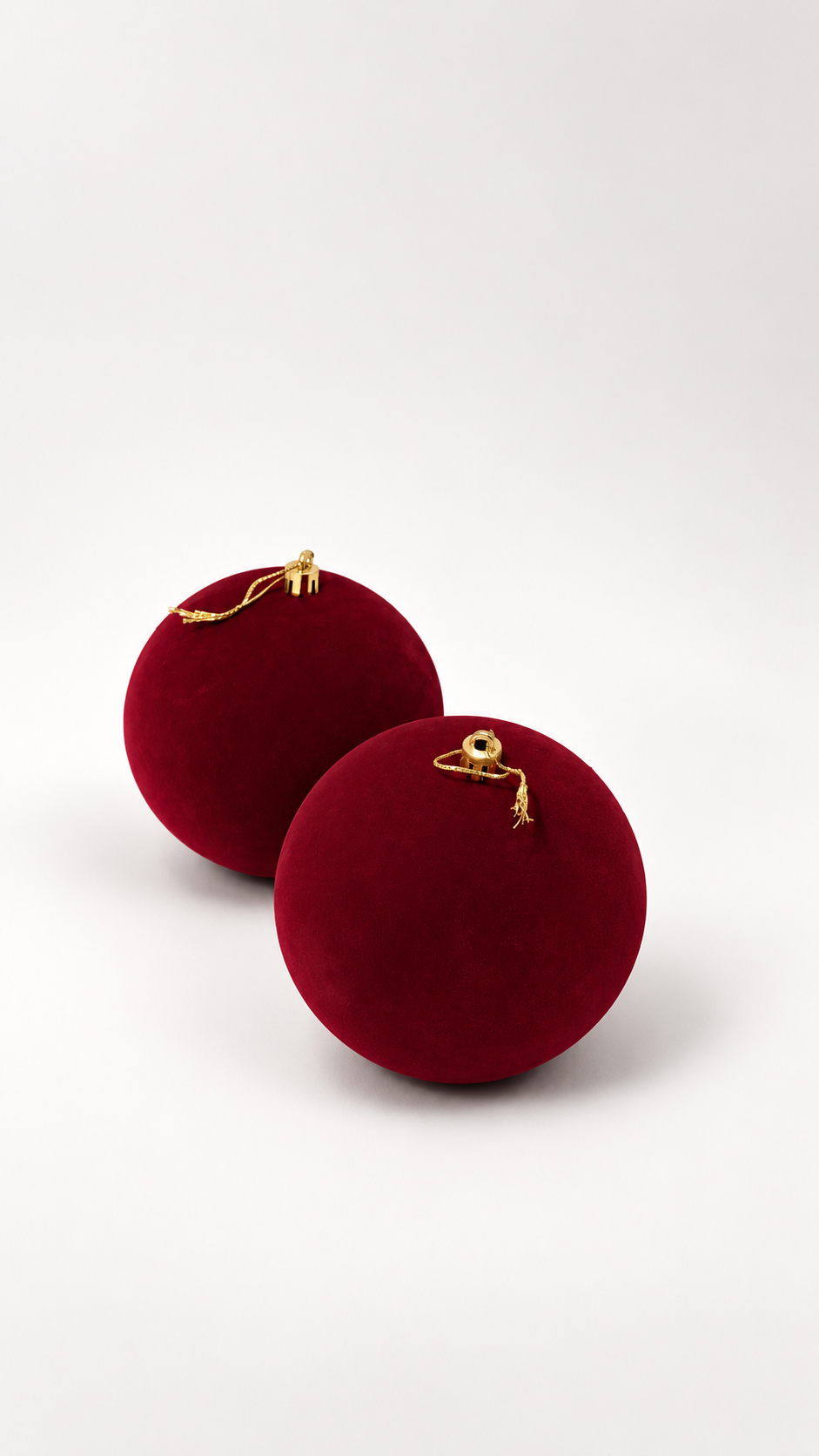PAQUETE DE 2  ESFERA BURGUNDY 12CM