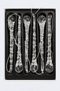 Set de carámbanos de vidrio transparente 13cm
