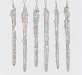 Set de carámbanos escarchados de vidrio 17cm